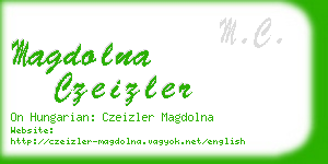 magdolna czeizler business card
